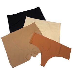 Seamless Panty Bundle – 3 Boyshorts + Bonus Thong | Size Large